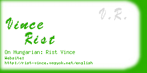 vince rist business card